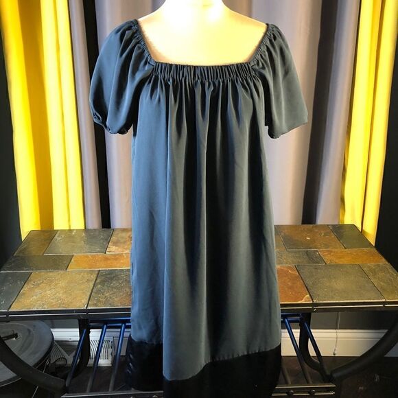 Daisy Fuentes Sheer Navy Slip Dress Size Small - Picture 1 of 6